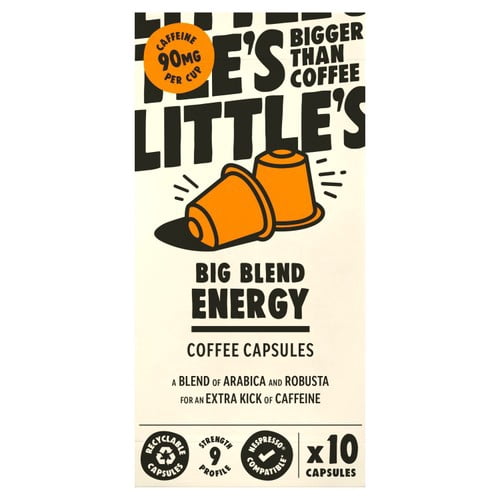 Little's Big Blend Energy Nespresso Compatible Capsules, 10 pods per pack, British Import (Pack of 3)