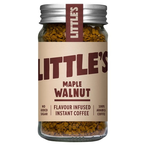 Little's Maple Walnut Flavour Infused Instant Coffee 50g, British Import (Pack of 2)