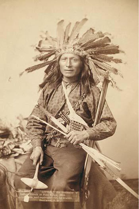 Little, the instigator of Indian Revolt at Pine Ridge, 1890- Fine Art Canvas Print (20" x 30")