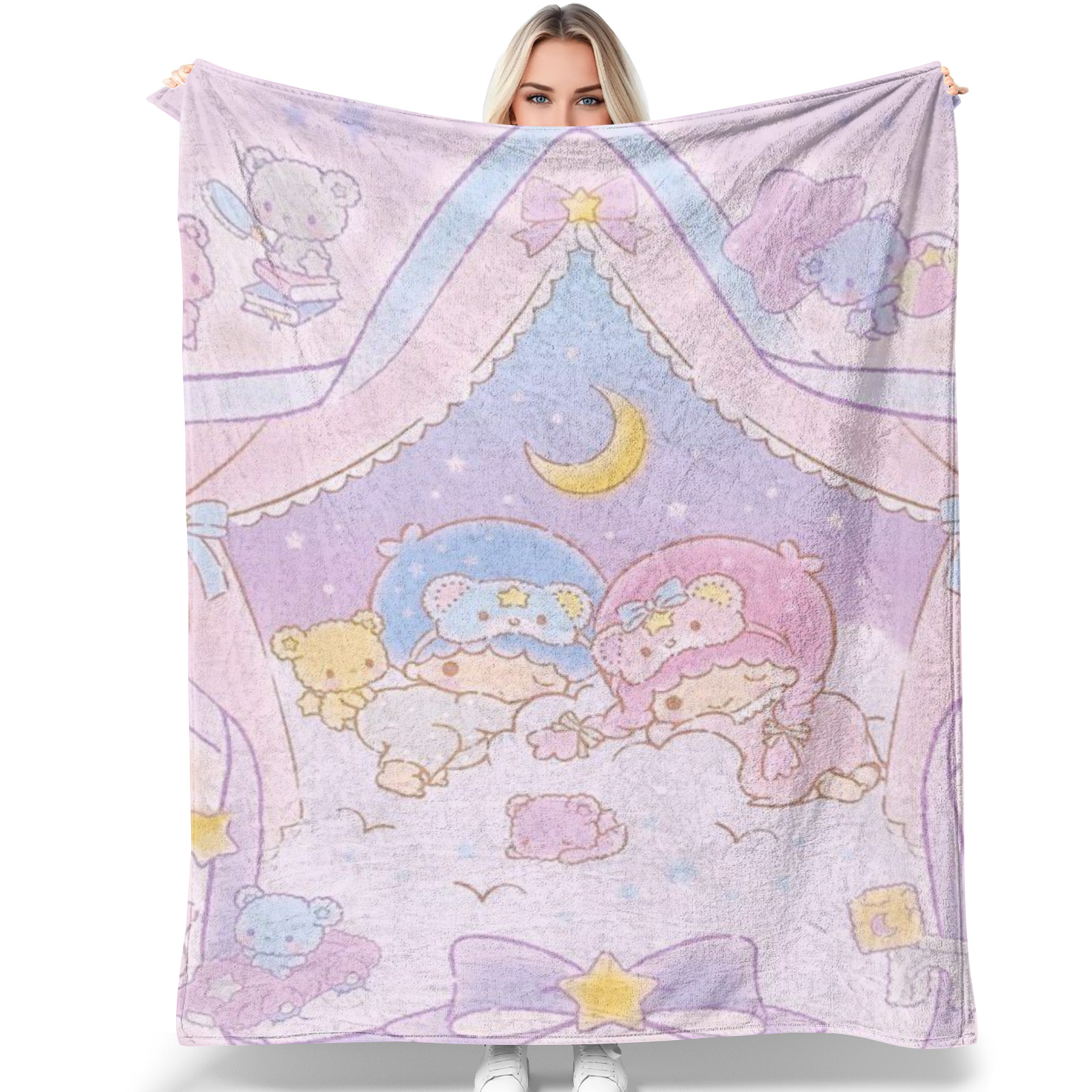 Little twin stars Throw Blanket,Weighted Blanket Super Soft Warm