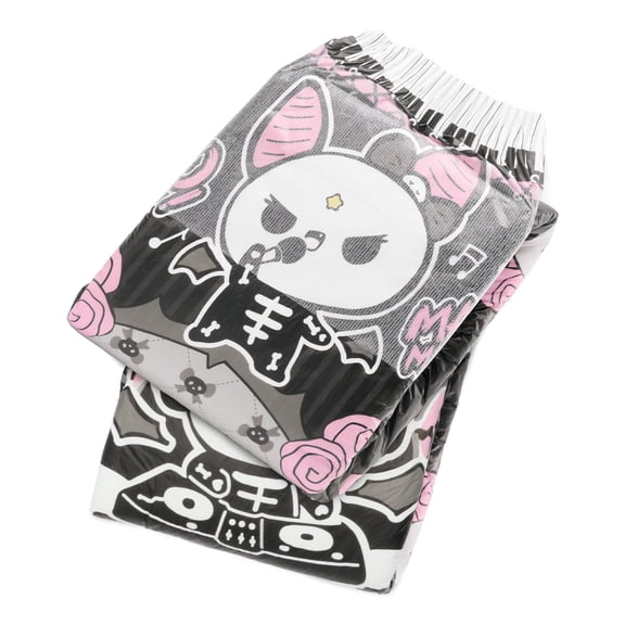 LittleForBig Absorbent Adult Diaper 10 Pieces Pack - Goth Brat Black (XL)