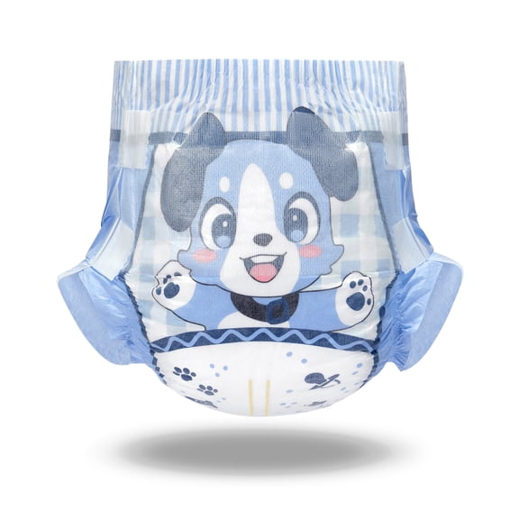 LittleForBig Adult Printed Diaper 2 Pieces - Little Blue BabyFur Diapers (L)
