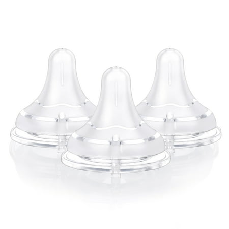 LittleForBig Silicone Soft Touch Adult Bottle Nipples Replacement Teat Compatible with LittleForBig Bottles - Textured Surface 3-Pack