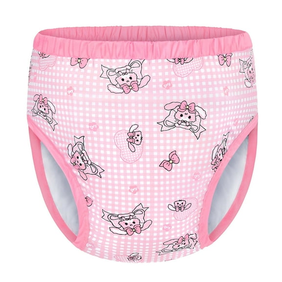 LittleForBig Soft Silky Underwear Comfortable Washable Reusable Waterproof Adult Training Pants - Bunnies & Bows Usagi M