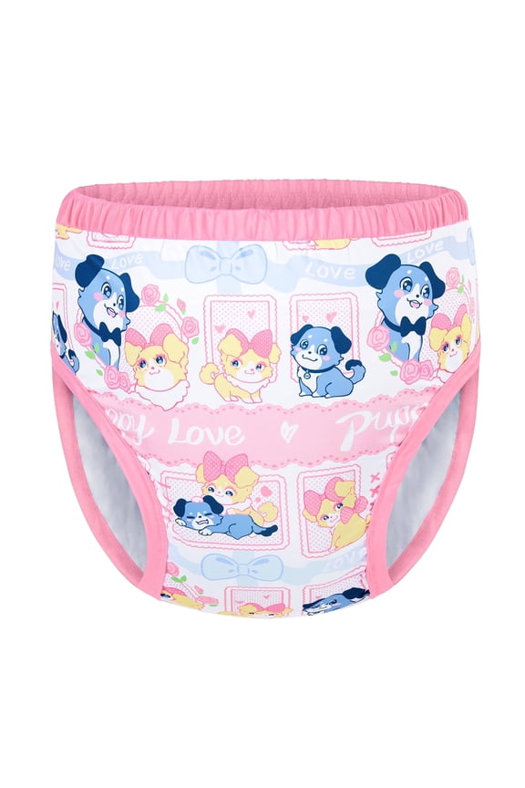 Soft Silky Underwear Comfortable Washable Reusable Waterproof Adult Training Pants - Puppy Love Little Blue M