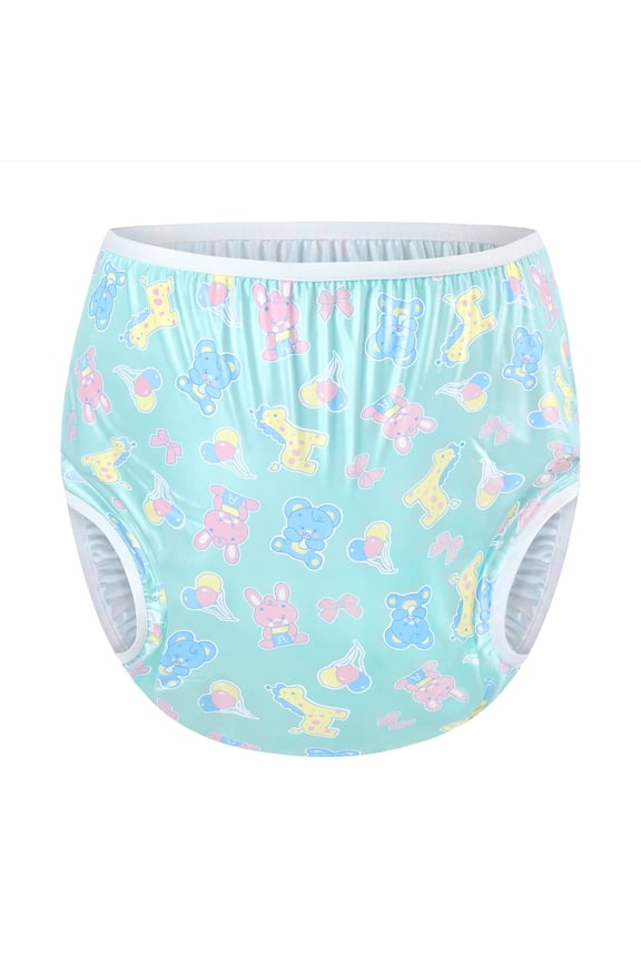 Washable Reusable Waterproof Adult Plastic Pants Pull Up Diaper Cover - Full Print Baby Parade S