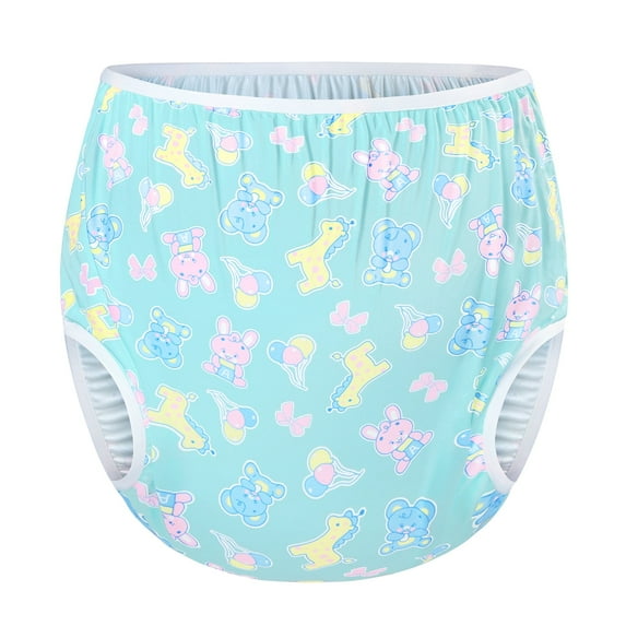 LittleForBig Washable Reusable Waterproof PUL Adult Cloth Pants PUL Pull Up Diaper Cover - Full Print Baby Parade M