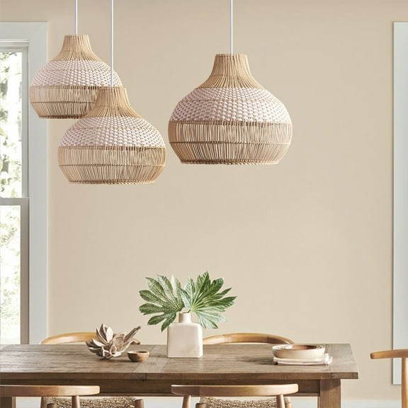 LittleGlovo Bertine Onion Shaded Rattan Pendant Light