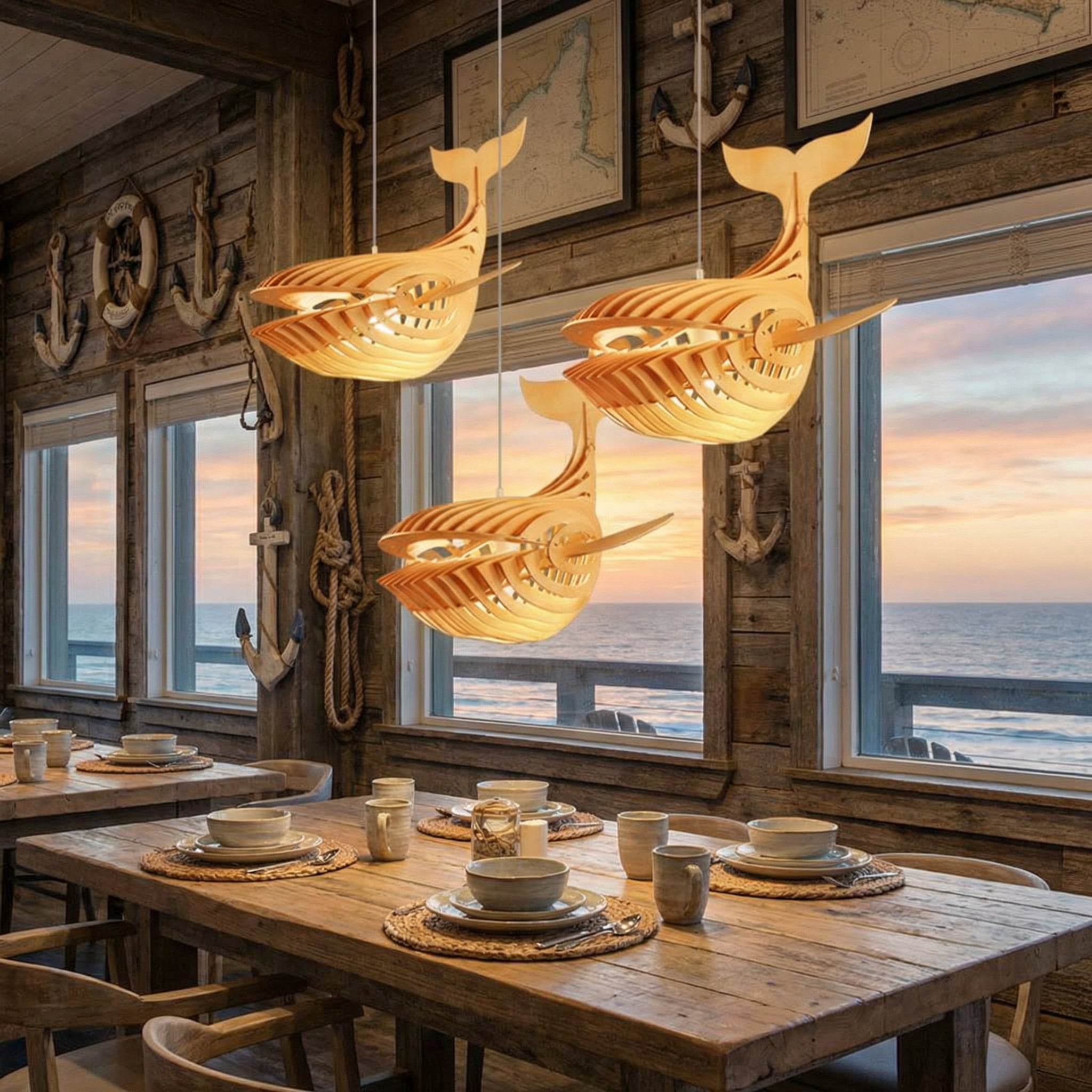 LittleGlovo Laser Cut File Whale lamp wood pendant light fixture DIY shark lampshade hanging shadow lamp