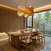 LittleGlovo Modern Irregular Wood Pendant Light