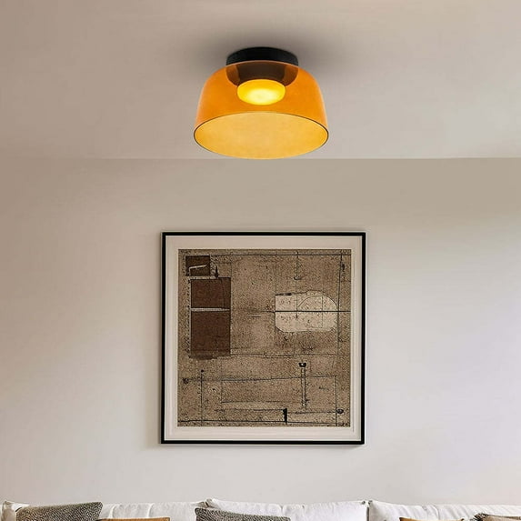 LittleGlovo Morandi Modern Simple Creative Glass Flush Mount Ceiling Light