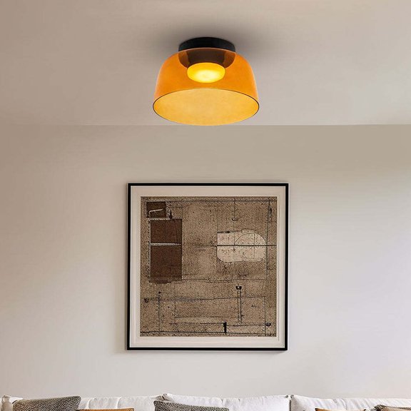 LittleGlovo Morandi Modern Simple Creative Glass Flush Mount Ceiling Light