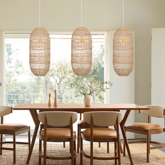 LittleGlovo Natural Handmade Rattan Pendant Light