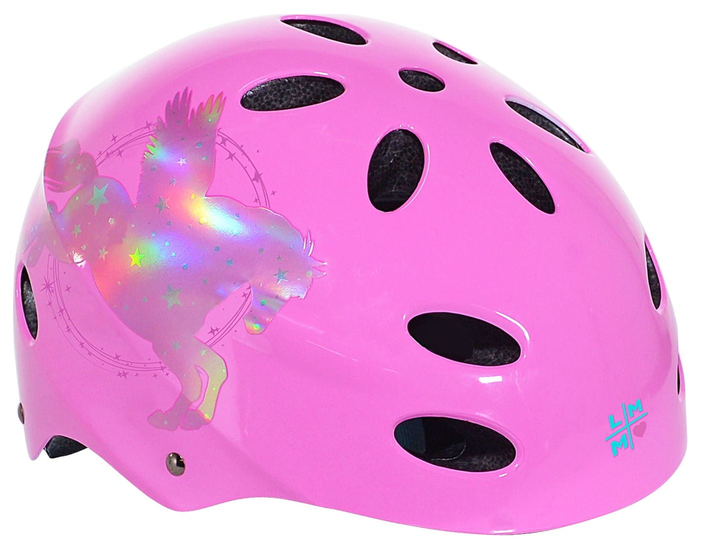 LittleMissMatched Girl's Pegasus Hologram Helmet, Pink, Child