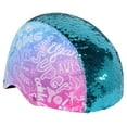 thumbnail image 1 of LittleMissMatched Magic Sequin Child's Bicycle Helmet, Teal, Pink, 1 of 5