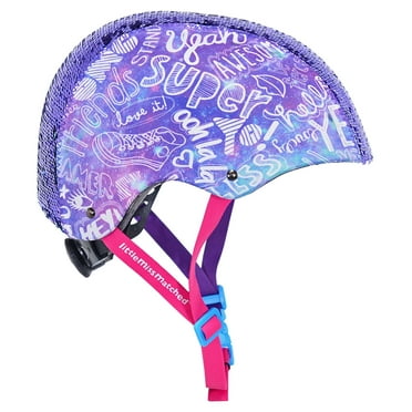LittleMissMatched Magic Sequin Multi-Sport Teen Female Helmet , Purple