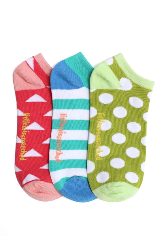 Marvelous Triangles Liner Socks - 3 Socks (Kids 6-2)
