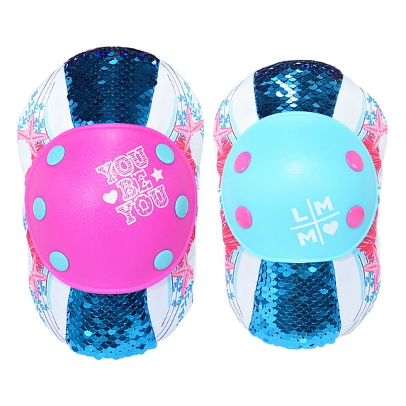 LittleMissMatched Mermaid Sequin Child's Protective Pad Set, Pink, Blue