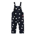thumbnail image 1 of LittleSpring 5T Little Boys Overalls for Boy Casual Pants with Pockets Cotoon Navy Blue, 1 of 5