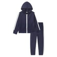 thumbnail image 1 of LittleSpring Big Boys Tracksuits Zipper 2-Piece Athletic Hoodies and Joggers Pants Set Size 10-12 Navy Blue, 1 of 6