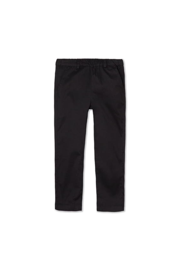 Big Boys Casual Chino Pants, Relaxed Fit Lightweight Solid Black, 1-Pack