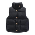 thumbnail image 1 of LittleSpring Boys Girls Puffer Vest Sleeveless Jacket for Kids Winter Outerwear, Black Size 8-10, 1 of 8