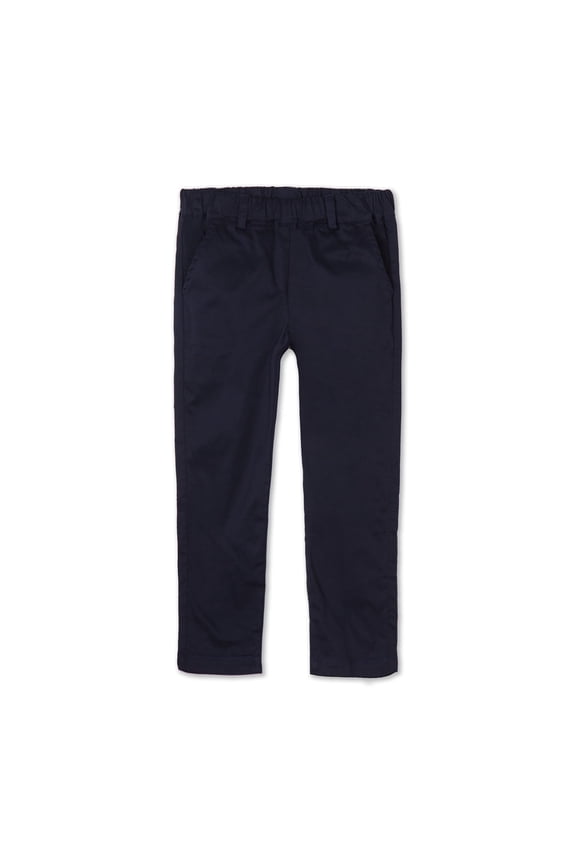 Boys School Uniform Pants with Elastic Waist Relaxed Fit Casual Chino Pants Navy Blue Size 12