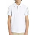 thumbnail image 1 of LittleSpring Boys Short Sleeve Pique Polo Shirt Little Kids School Uniform Shirts Solid White Size 7-8, 1 of 6