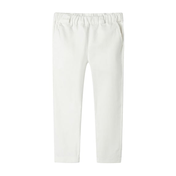 LittleSpring Boys White Pants Elastic Waist School Uniform Pants Size 12