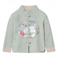 thumbnail image 1 of LittleSpring Chinese New Year for Boy Tang Jacket Size 10-12 Girls Traditional Dress Coats with Frog Buttons Green, 1 of 6