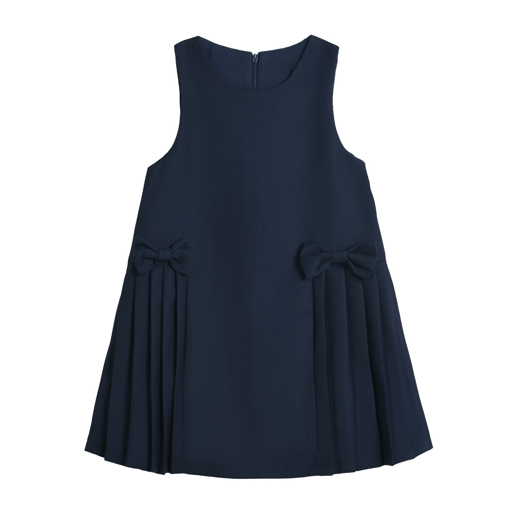 LittleSpring Girls Sleeveless Dress School Uniform Jumper Dress Navy