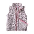 thumbnail image 1 of LittleSpring Girls Sleeveless Fleece Vest Pink Leopard Zipper Toddler 2T, 1 of 7