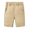 thumbnail image 1 of LittleSpring Khaki Chino Shorts for Boys, Size 6-7, 1 of 6