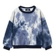 thumbnail image 1 of LittleSpring Kids Terry Hoodies Cotton Pullover Long Sleeve Sweatshirts for Boy Blue Tie-Dye 4T, 1 of 5