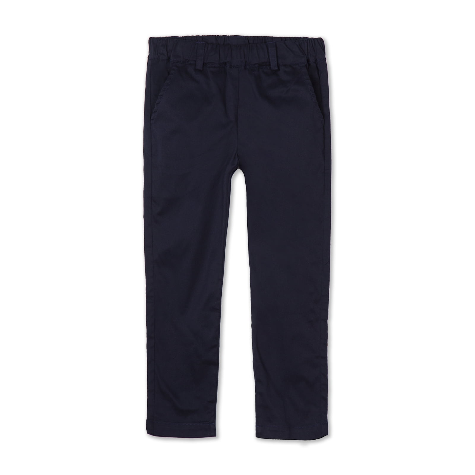 LittleSpring Little Boy Uniform Pants for Boys Pull On Relaxed Fit Pant