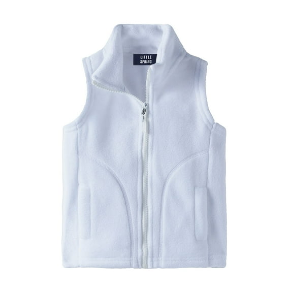 LittleSpring Boys Girls Fleece Vest for Kids Sleeveless Jackets Zip Up Outerwear 2-10 Years