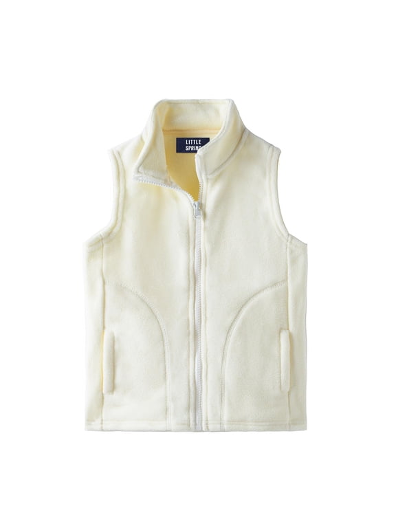 Boys Girls Fleece Vest for Kids Sleeveless Jackets Zip Up Outerwear 2-10 Years