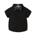 thumbnail image 1 of LittleSpring Button-Down Shirt with Bow Tie, Dress Shirt, Little Boys Size 7-8, 1 of 6