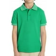 thumbnail image 1 of LittleSpring Little Boys Polo Shirts 5T Short Sleeve Green Uniform T-shirts Collared Cotton Tops Back to School Clothes, 1 of 6