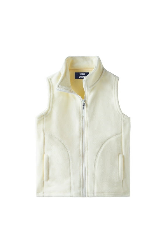 Boys Girls Fleece Vest for Kids Sleeveless Jackets Zip Up Outerwear 2-10 Years