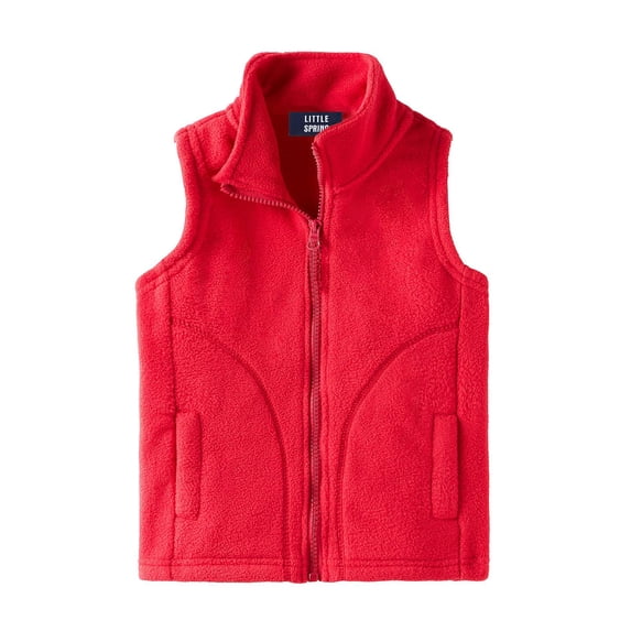LittleSpring Boys Girls Fleece Vest for Kids Sleeveless Jackets Zip Up Outerwear 2-10 Years