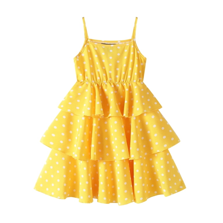 LittleSpring Spaghetti Strap Dress, Polka Dot Print, Little Girls Dress, Size 7 - Walmart.com LittleSpring Spaghetti Strap Dress, Polka Dot Print, Little Girls Dress, Size 7 - Walmart.com