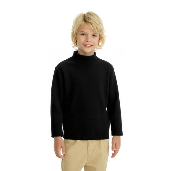 LittleSpring Boys Girls Fleece Turtleneck Shirts for Kids Thermal Tops Long Sleeve 2-14 Years