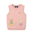 thumbnail image 1 of LittleSpring Pink Vest for Girls Sleeveless Jacket Lightweight Cotton Vest 3T Toddler Kids Waistcoat Cartoon Bunny, 1 of 7