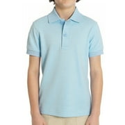 LITTLESPRING Short Sleeve Polo Shirt Boys Collared T-Shirt 3T Toddler Cotton Tee Sky Blue School Uniforms Golf Shirts Summer