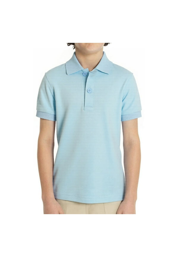Short Sleeve Polo Shirt Boys Collared T-Shirt Size 6 Kids Cotton Tee Sky Blue School Uniforms Golf Shirts Summer