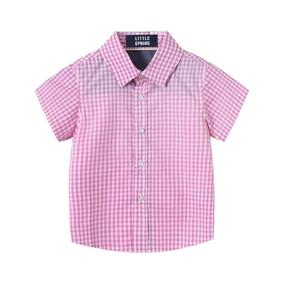 LittleSpring Little Boys Size 6 Plaid Button-Up Casual Dress Shirt