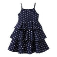 thumbnail image 1 of LittleSpring Spaghetti Strap Dress for Big Girls, Polka Dot, Navy Blue, Size 12, 1 of 6