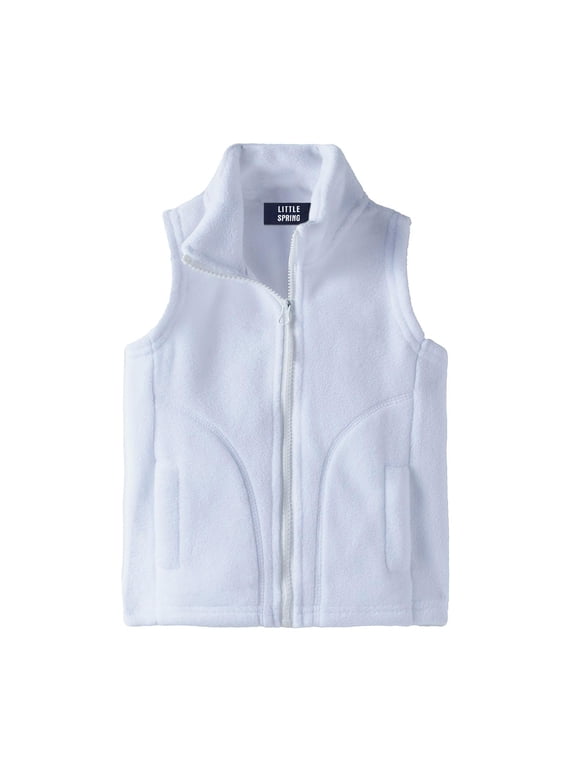Boys Girls Fleece Vest for Kids Sleeveless Jackets Zip Up Outerwear 2-10 Years