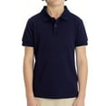 thumbnail image 1 of LittleSpring Toddler Boys Polo Shirt, School Uniform, Solid Navy Blue, 4T, 1 of 6